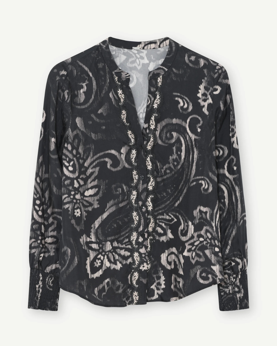 Carmen, shirt - Grey/Beige