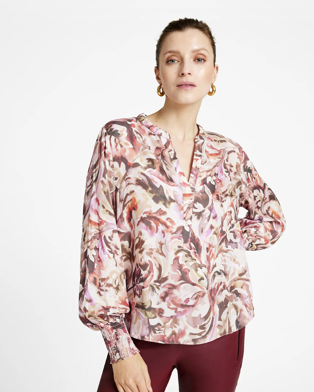 Cana, blouse - Mocha Henna