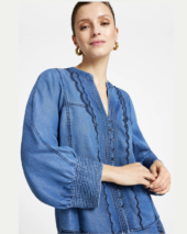 Kaisa, shirt - Washed Blue