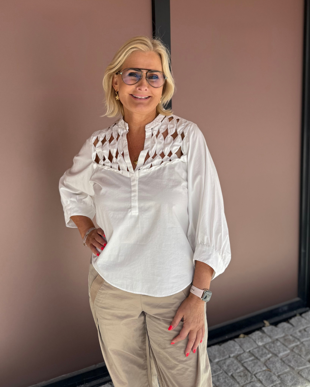 Carmen, blouse - White