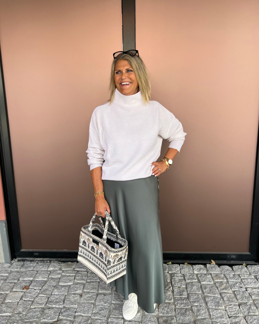 Pullover T-Neck White Cloud