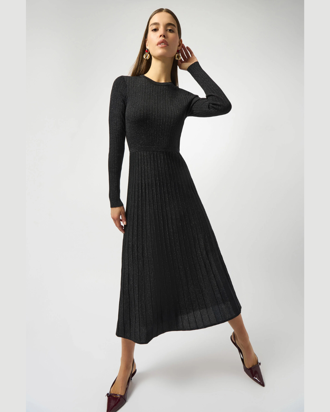 Elegant Plissert A-linje Kjole