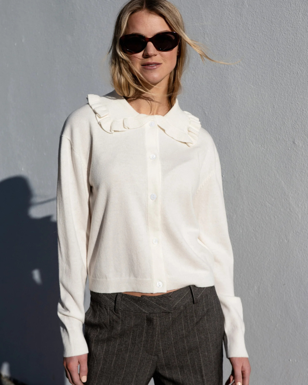 Diane Ruffle Cardigan