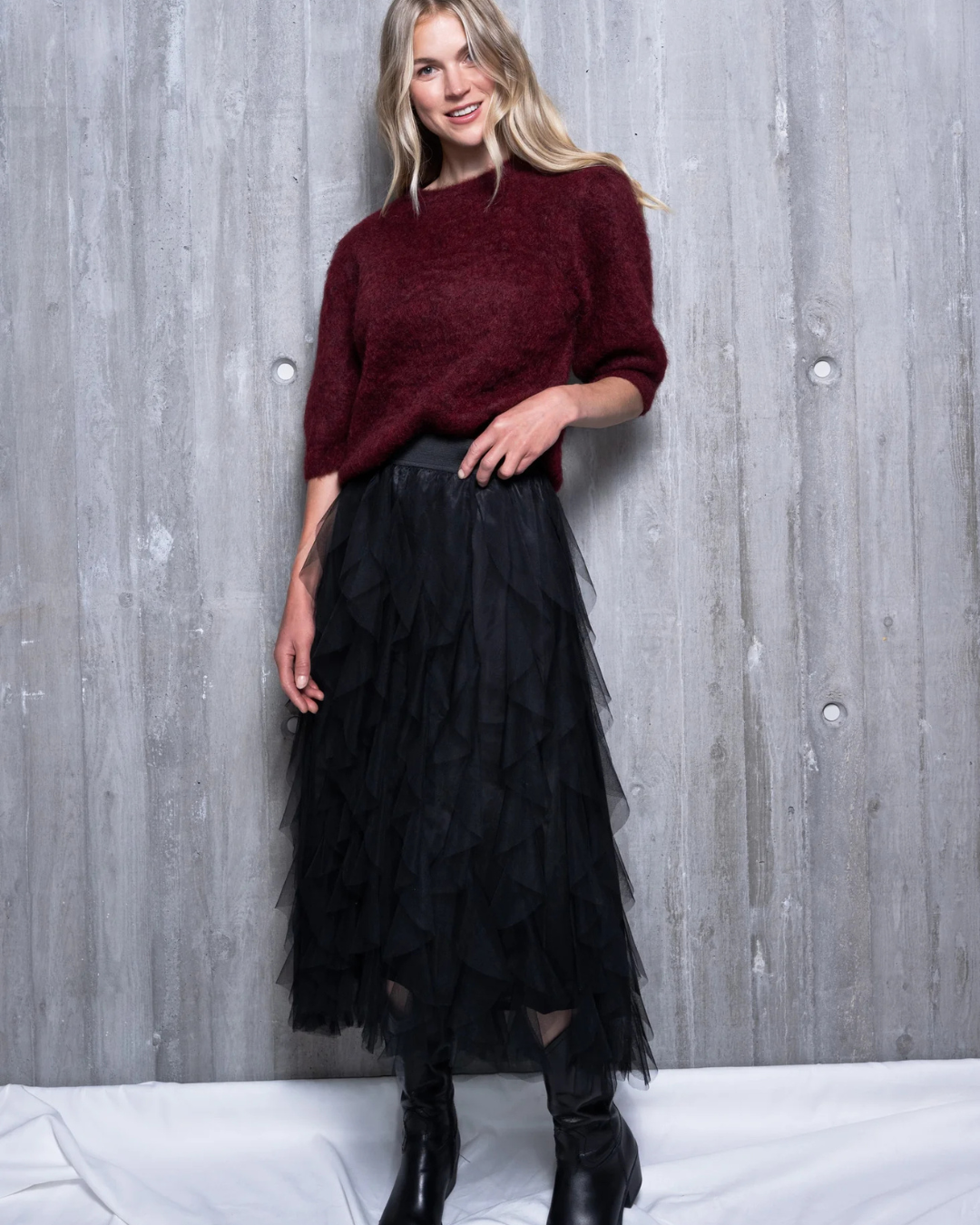 Gemma Sweater - Garnet Red