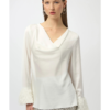 Chic Cowl Neck Pullover - White