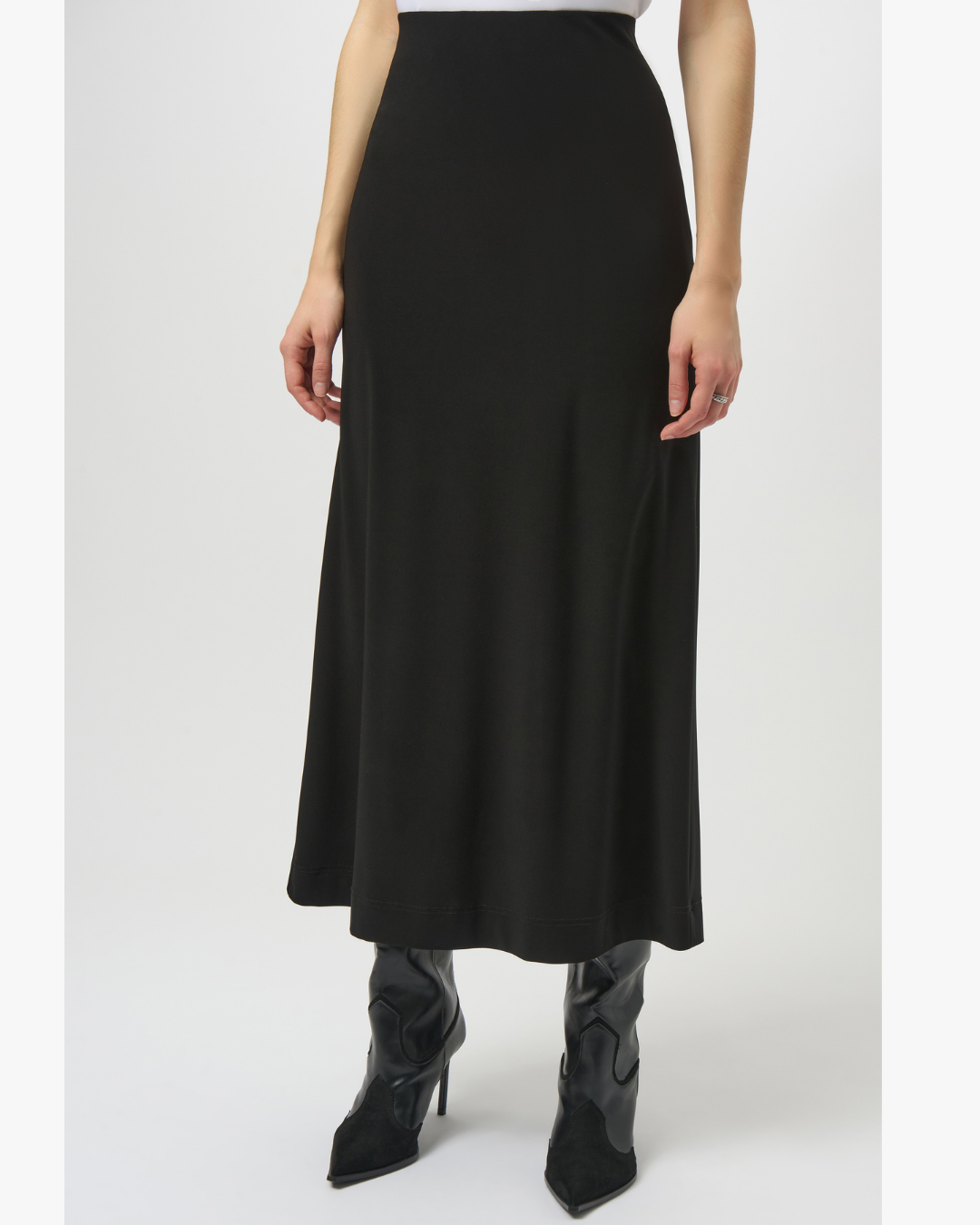 Plain High-waist Pencil Skirt