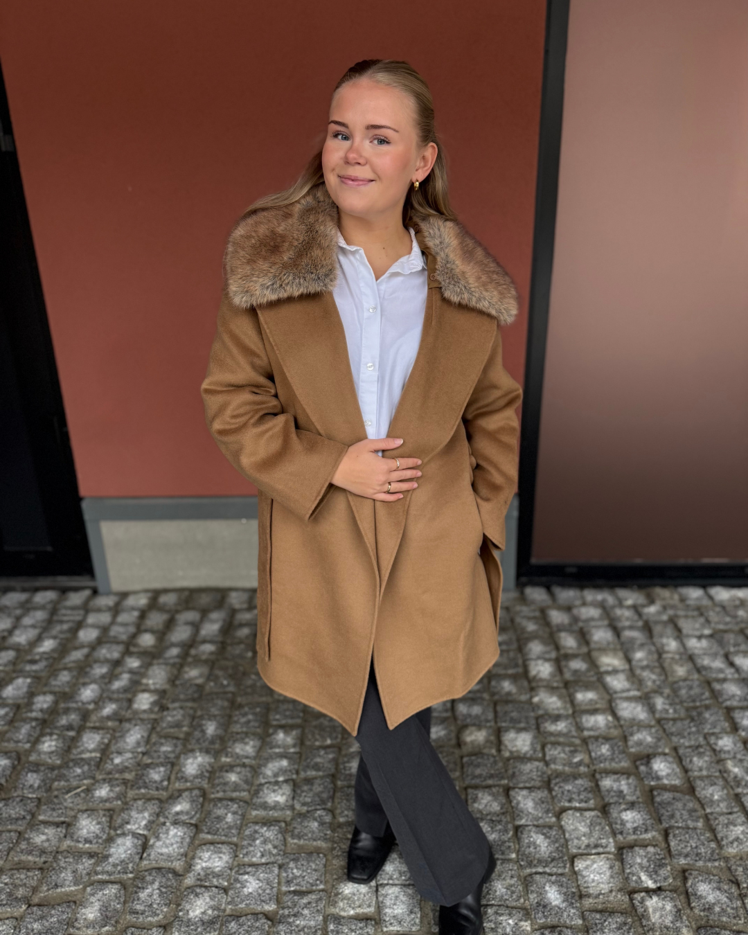 Coat Wool/Fur Caramel