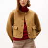 DF Wool Blend Reg Lady Jacket - Khaki