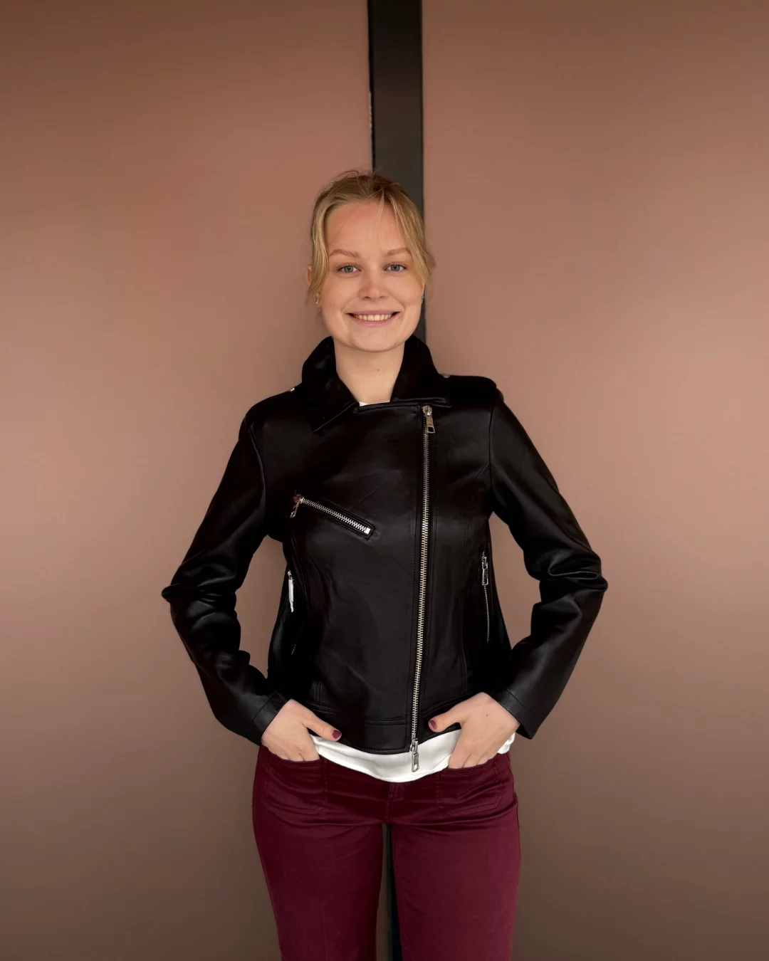 Bonded Biker Black w/Silver