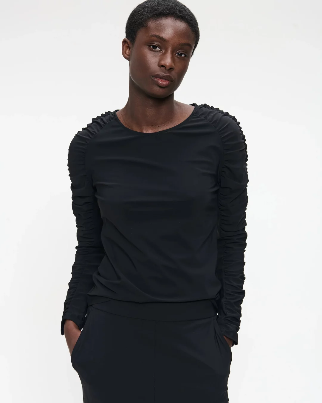 Carlina Top Technical Jersey - Black