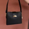 Cowhide Shoulder Bag - Black