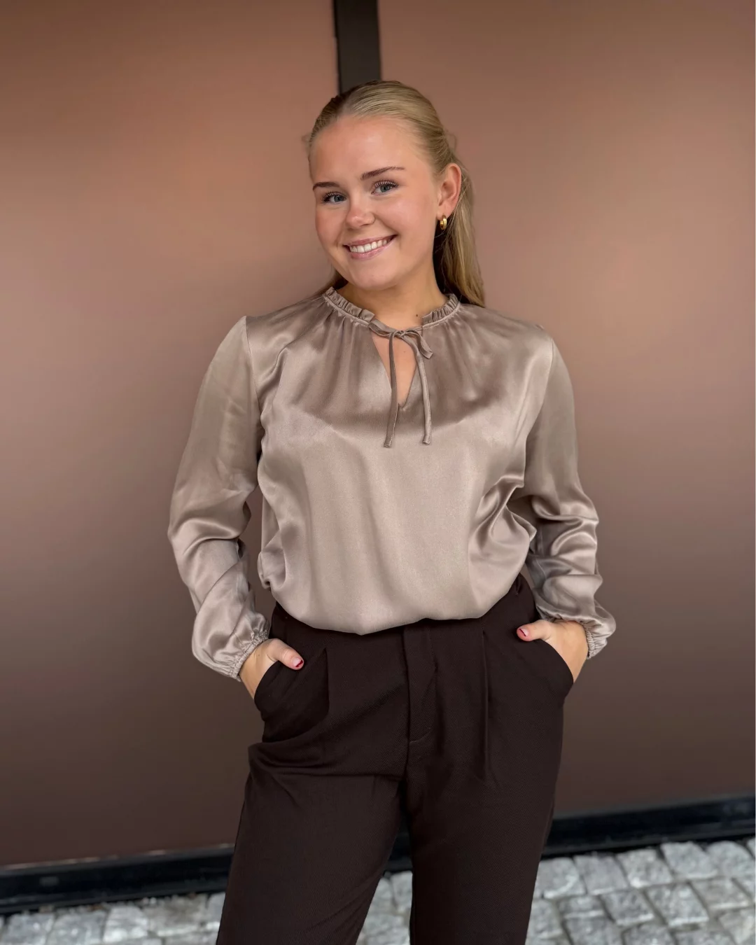 Amuse Silkebluse Mali - Sand