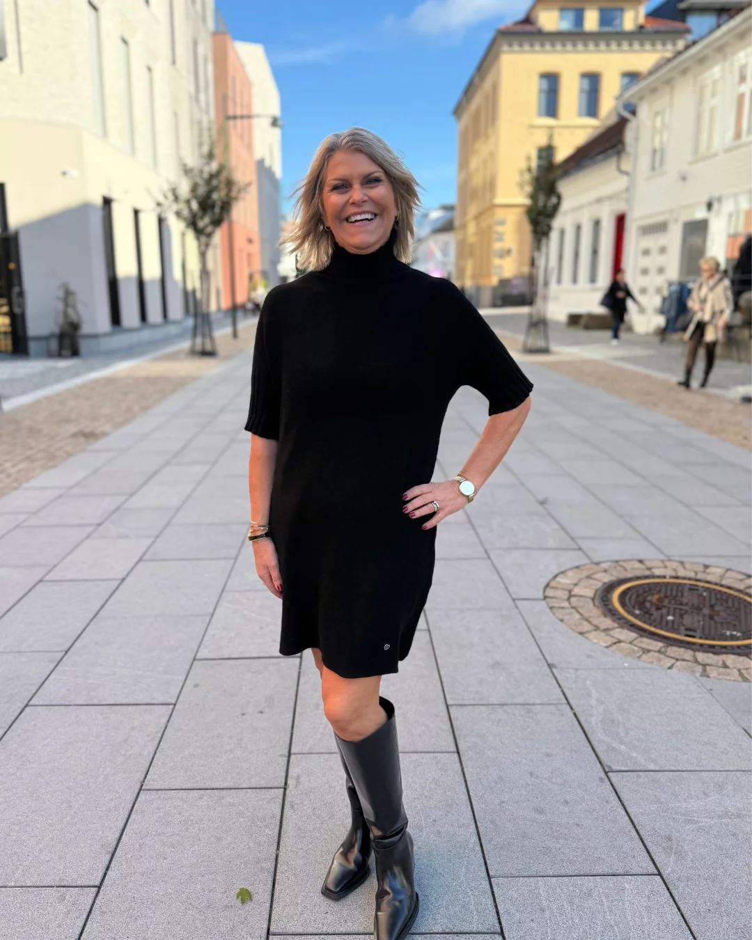 Turtleneck Dress - Black