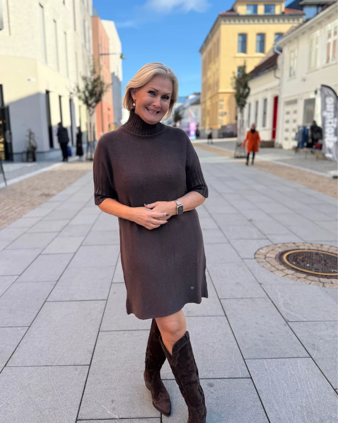 Turtleneck Dress - Cioccolato