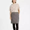 Olivia, high waist skirt - Chocolate