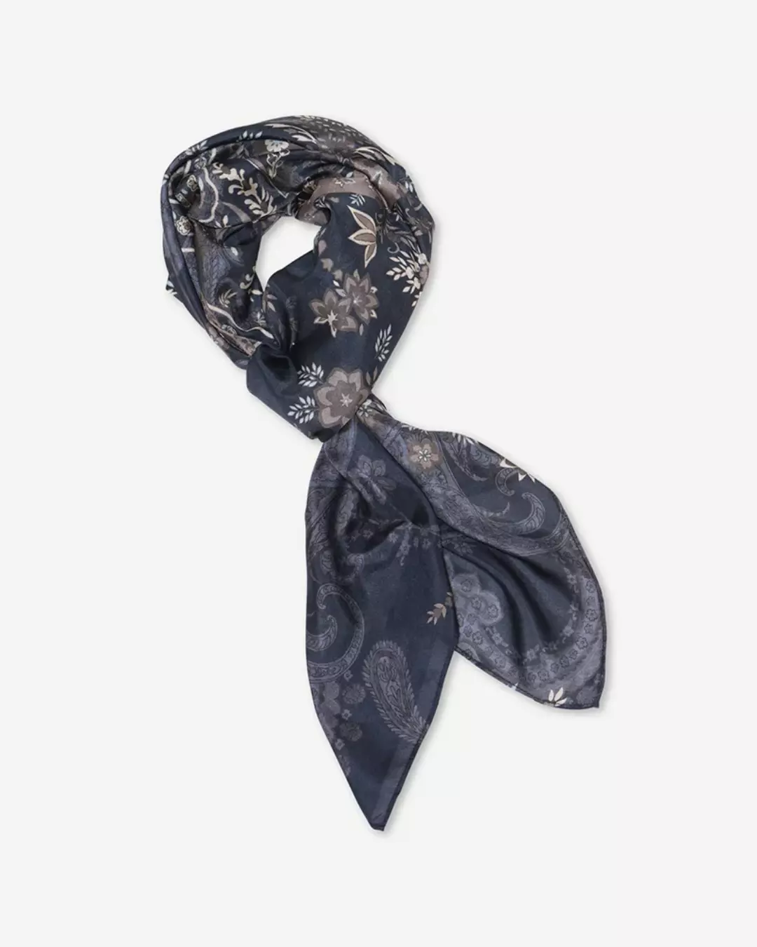 Allis, printed silk scarf - Midnight