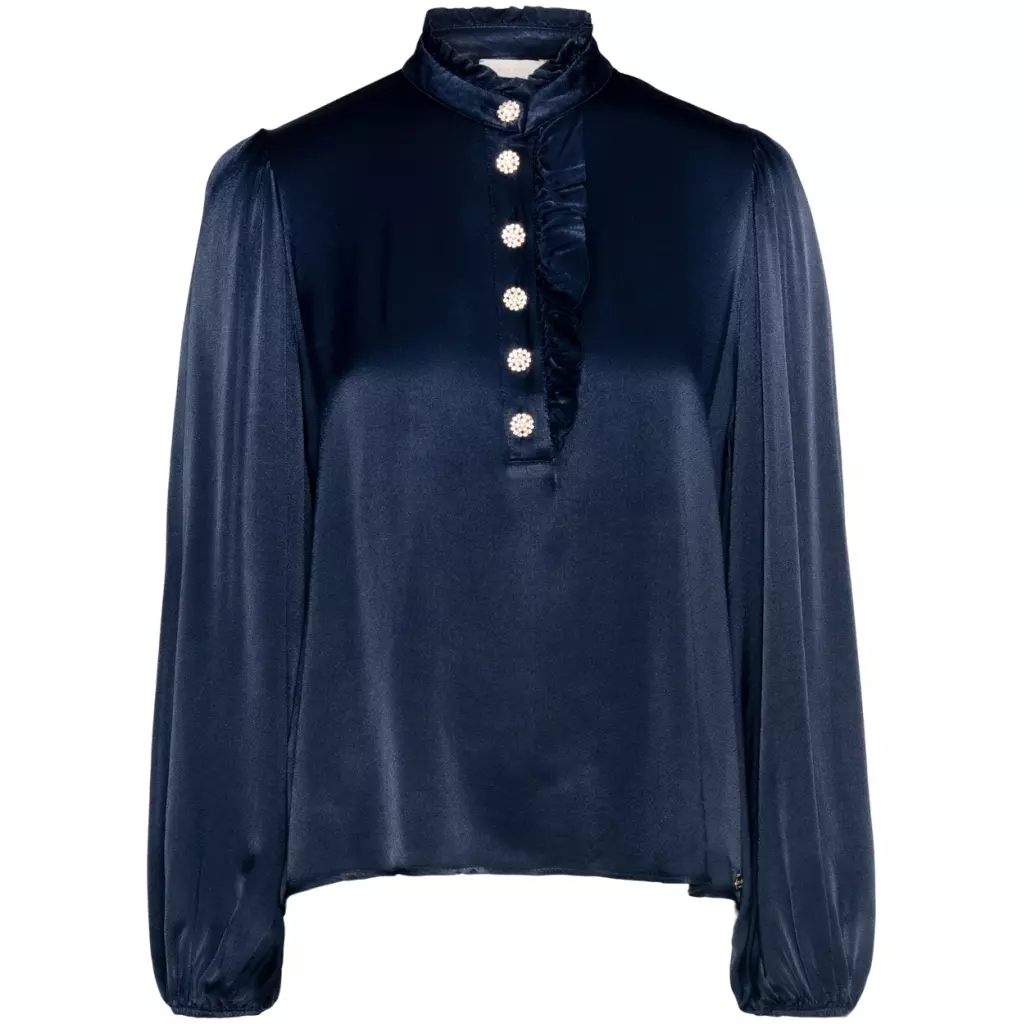 Solid Sateng Blouse - Night