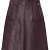 Skirt with zip pockets - Bordeaux