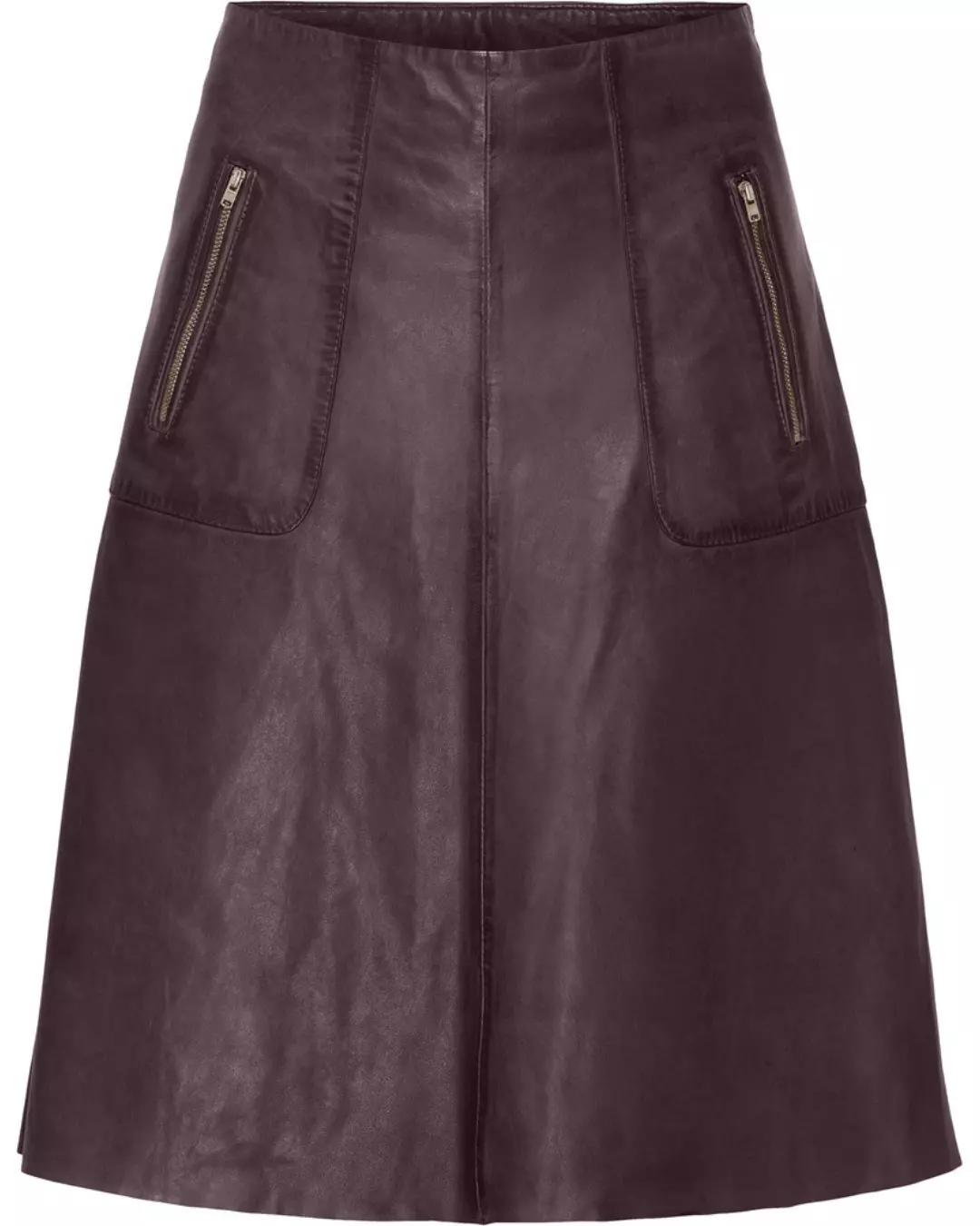 Skirt with zip pockets - Bordeaux