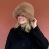 Aurora Fuskepels hatt - Camel