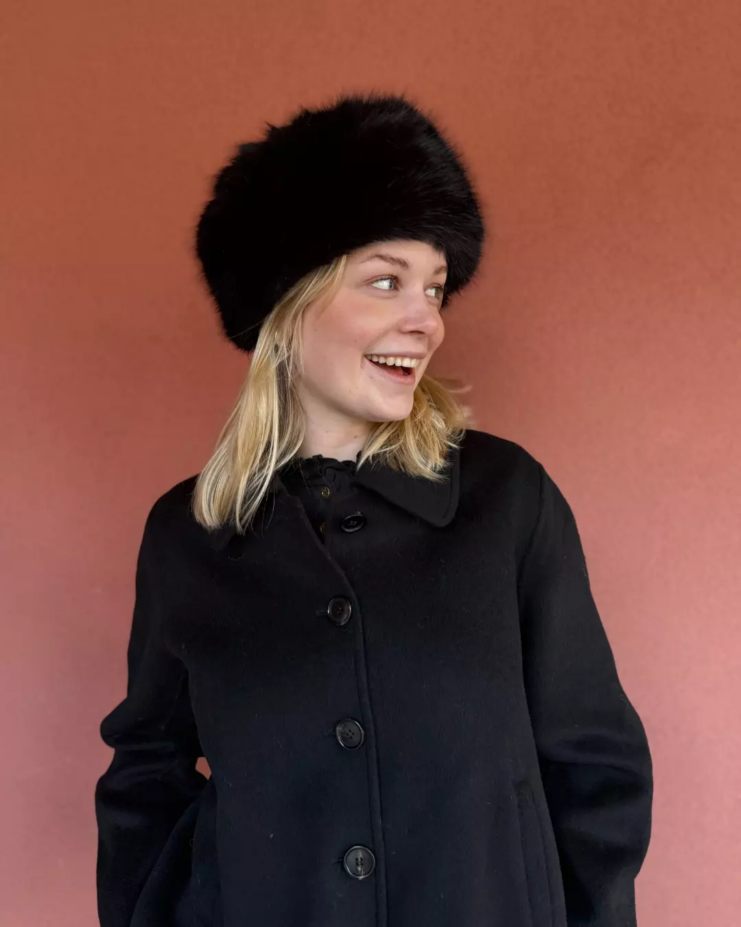 Isabella Fuskepels hatt - Sort