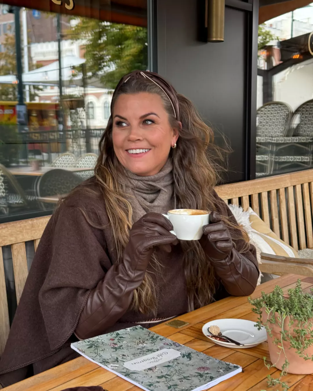 Lange Skinnhansker - Brun