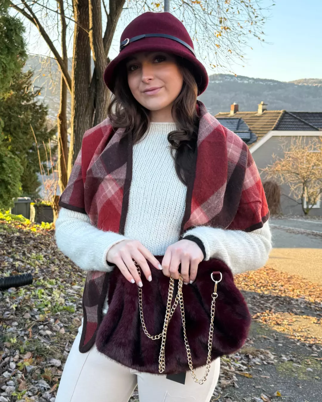 Oxford trekant skjerf - Red