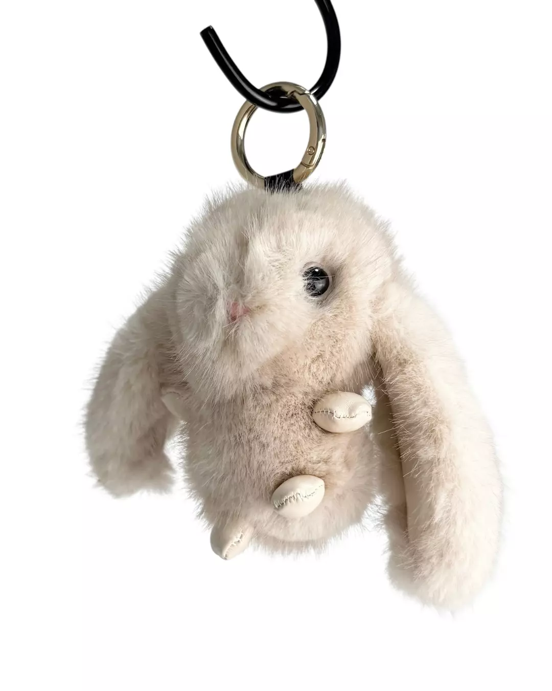 Bag charm kanin - Lys beige