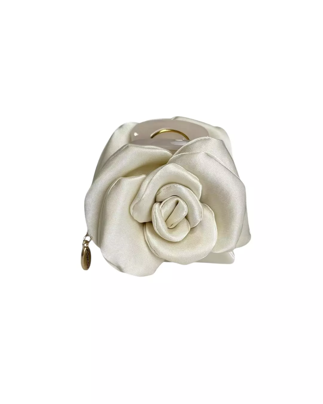 Hårklype blomst satenglook - Creme