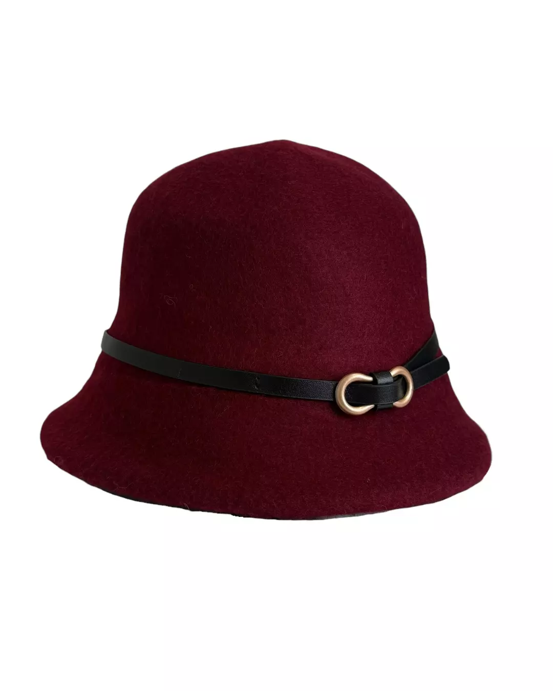 Bøttehatt m/ Bånd - Burgunder