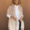 Møller Sjal m/pels - Dusty Pink