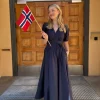 Maria Dress - Marine Poplin