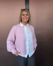 Julie Cardigan - Bubblegum Pink