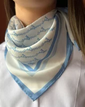 Amuse Skjerf Eloise - Blue/Offwhite