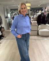 Amuse Silkebluse Classic - Blue