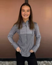 Manon Shirt Tux Front - Black/White