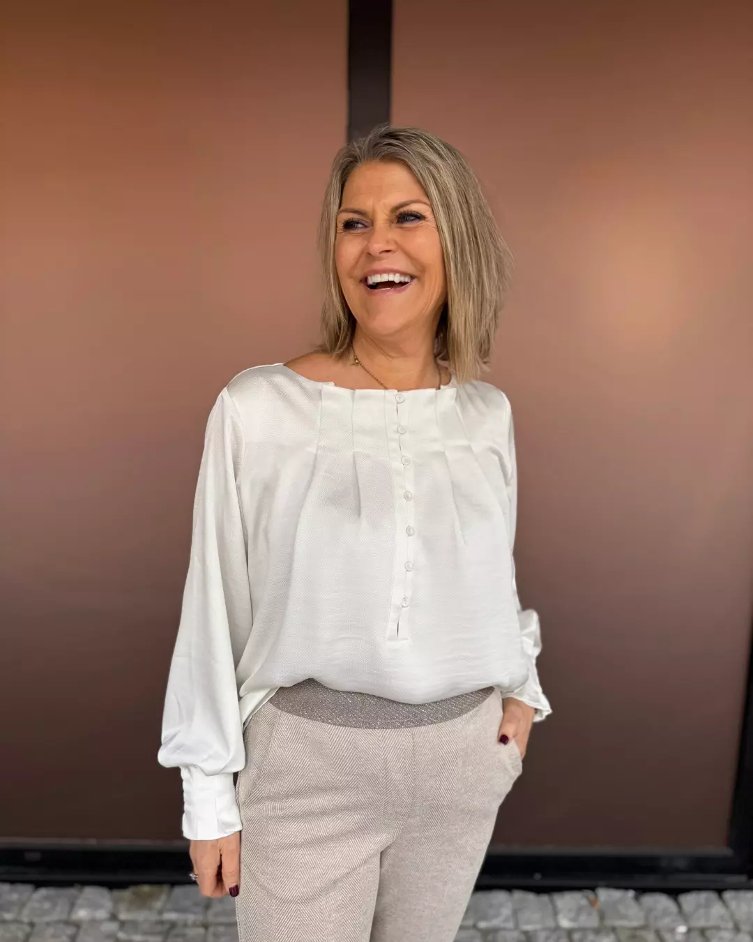 Lisette, blouse - White