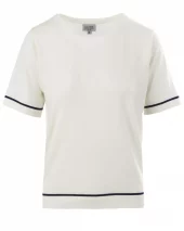 Ariel Sweater - White/Navy