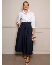 Astrid Skirt Marine Poplin