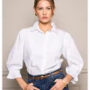 Amy Blouse White Poplin