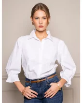 Amy Blouse White Poplin