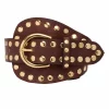 Dunja Stud Belt - Chocolate/Gold