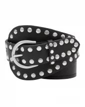 Dunja Stud Belt - Black/Silver