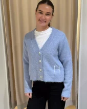 Pernille Short Cardigan - Skyway