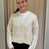 Pernille Short Cardigan - White Alyssum