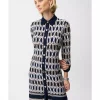 Gemoetric Shirt Dress - Midnight Blue