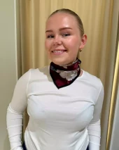 Silkeskjerf - Burgundy Flower