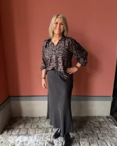 Amuse Silkeskjørt Margit - Black