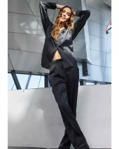 Satin Pysjamas - Black