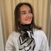 Amuse Silkeskjerf Greta - Black Print